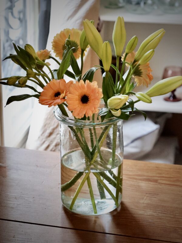 Handmade vase recycled glass