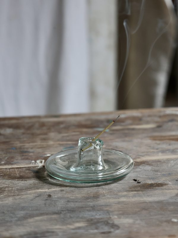 la-soufflerie-incense-holder-transparent-mouth-blown-recycled-glass