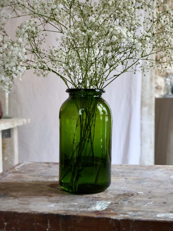 la-soufflerie-pharmacy-grand-olive-large-container-jar-vase-mouth-blown-recycled-glass