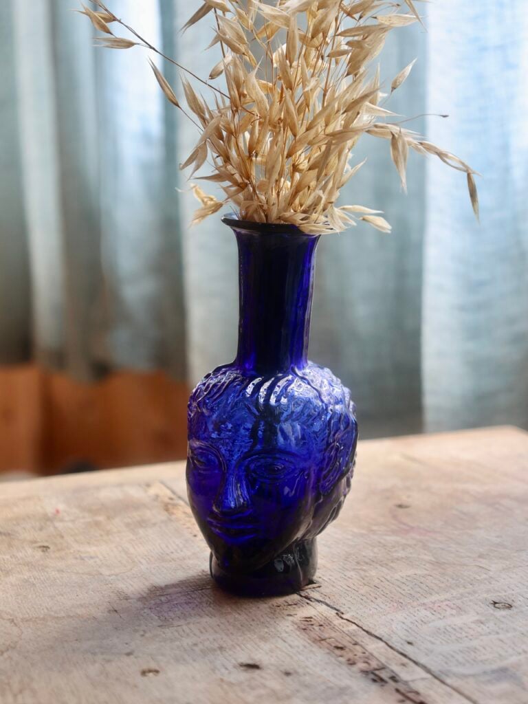 vase-tête-olive-head-face-vase-mouth-blown-recycled-glass