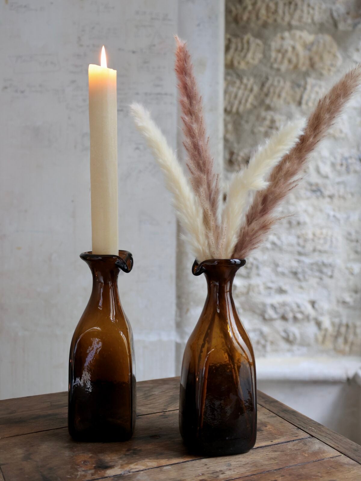 Carafe artisanale en verre recyclé