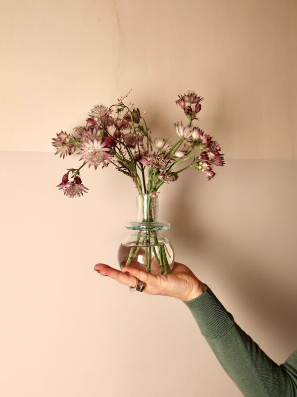 Handmade recycled glass vase