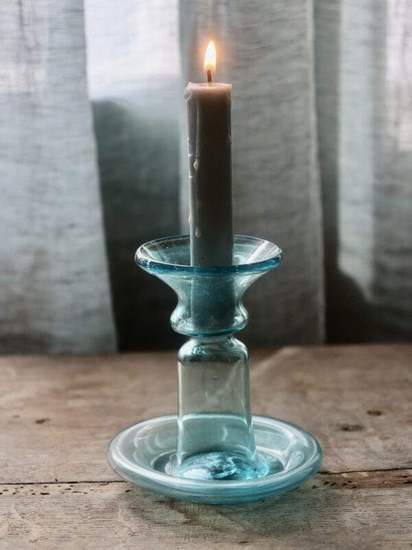 la-soufflerie-porta-candele-piccolo-turquoise-candle-holder-mouth-blown-recycled-glass