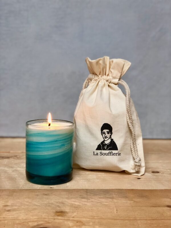 Murano Moyen Bougie Turquoise