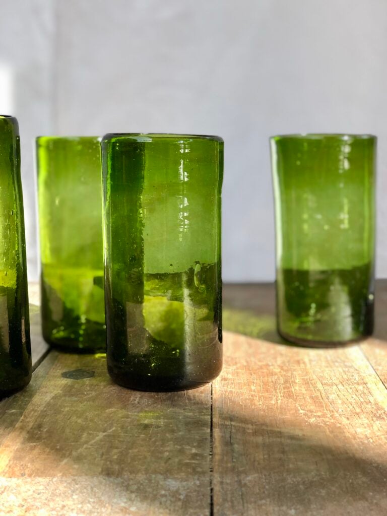 la-soufflerie-ice-tea-olive-drinking-glass-mouth-blown-recycled-glass