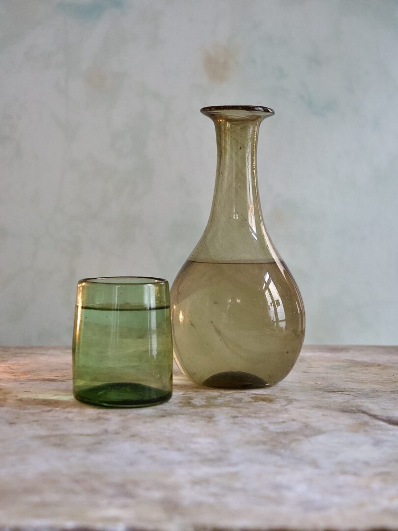la-soufflerie-rodi-glass-small-vert-fume-mouth-blown-recycled-glass