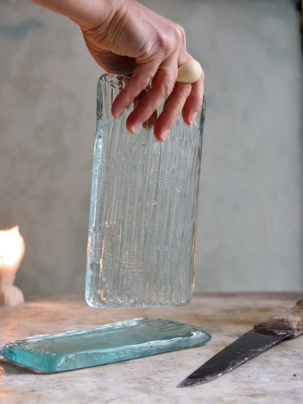 la-soufflerie-burriera-linea-transparent-grande-mouth-blown-recycled-glass