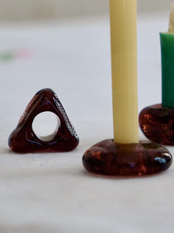 Candle Ring Square Framboise