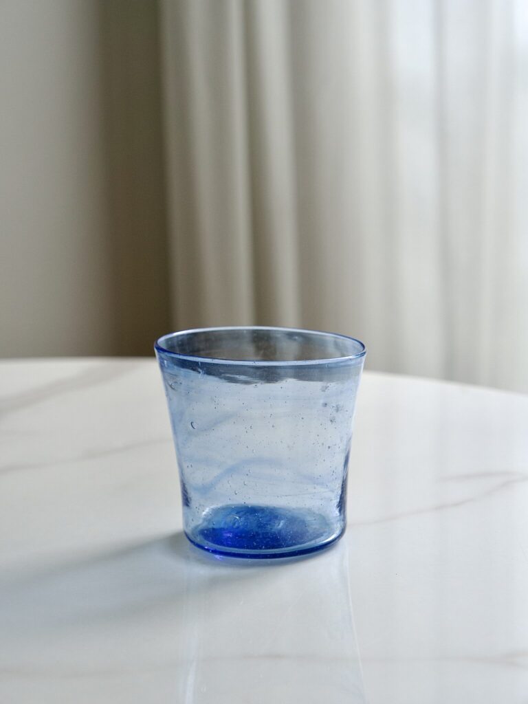 la-soufflerie-goblet-v-light-blue-mouth-blown-recycled-glass