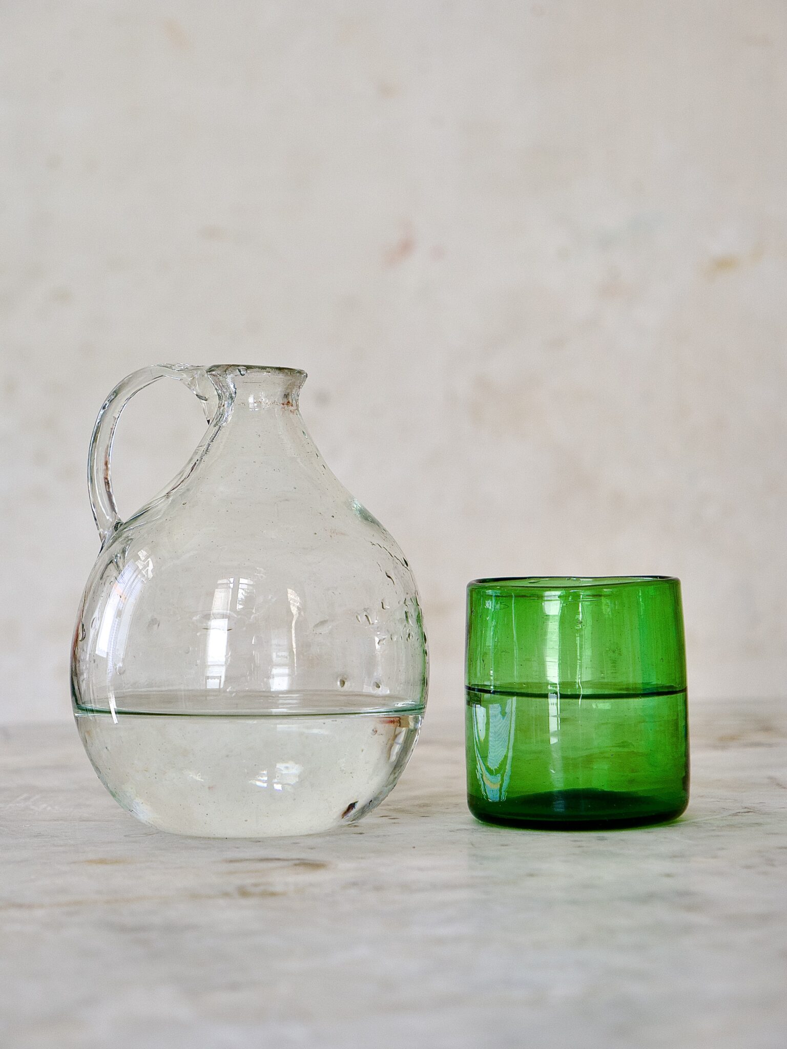 la-soufflerie-jug-roi-mouth-blown-recycled-glass