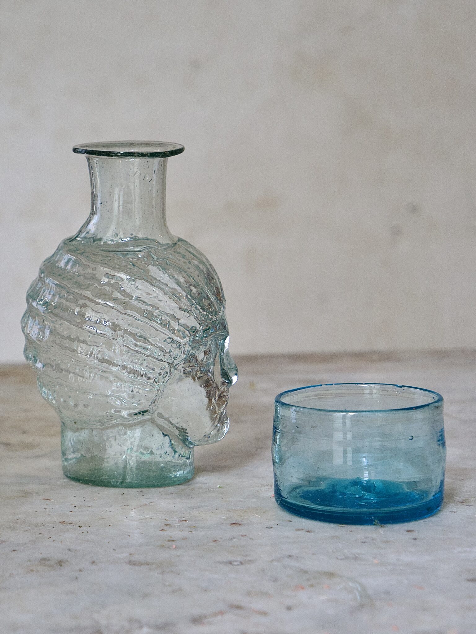 la-soufflerie-liberte-transparent-mouth-blown-recycled-glass