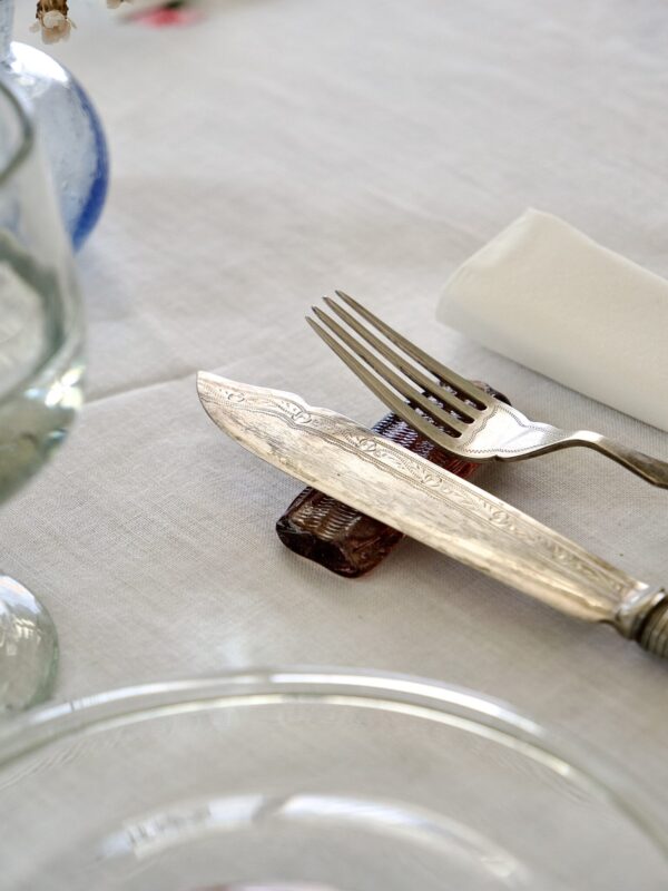 la-soufflerie-linea-cutlery-holder-small-framboise-mouth-blown-recycled-glass