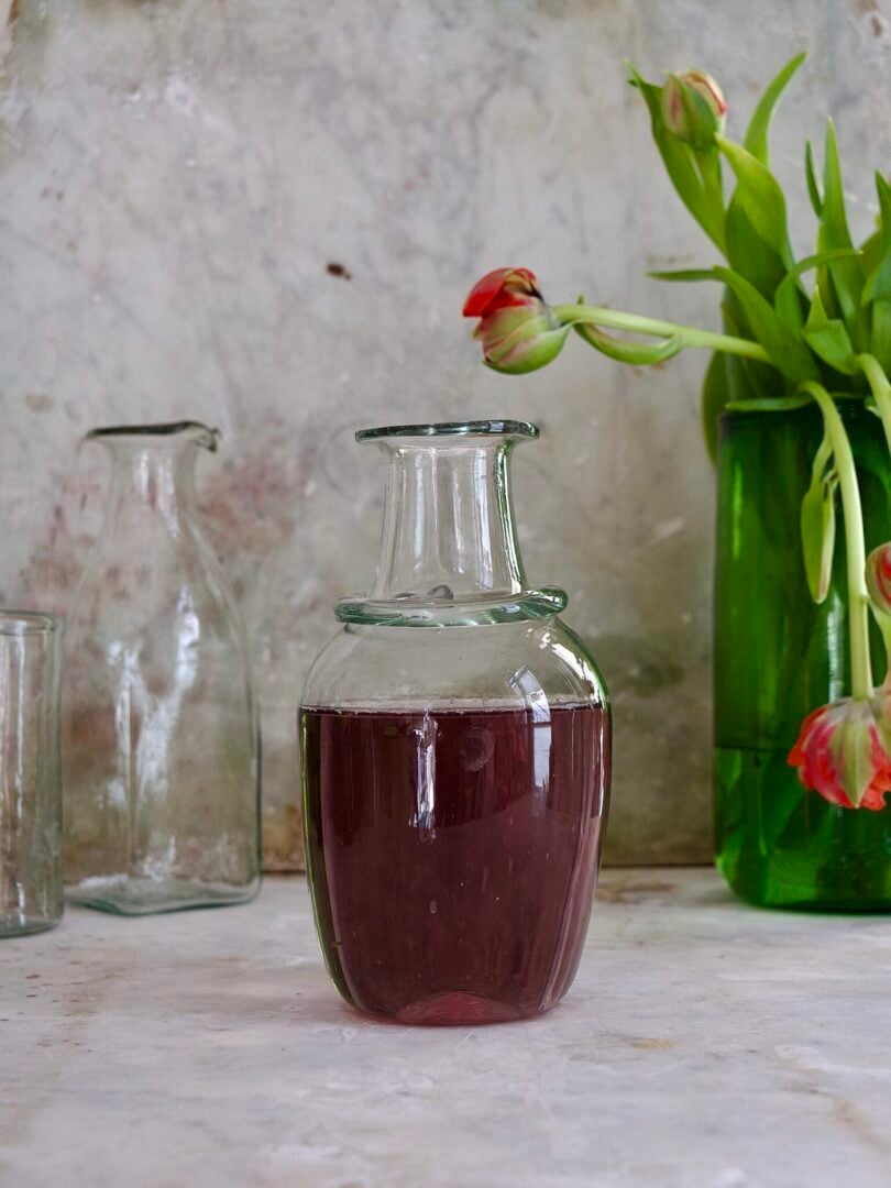 verre recyclé soufflé à la bouche