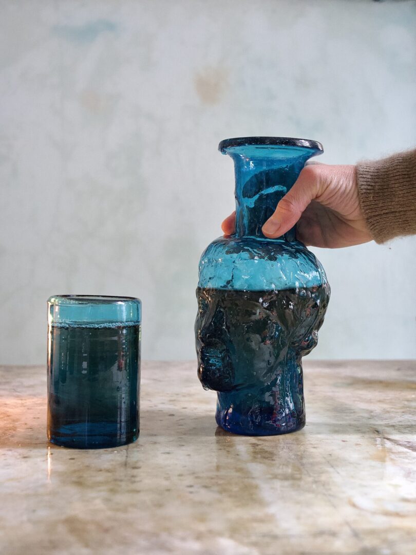 la-soufflerie-roma-chemise-framboise-head-drinkware-carafe-pitcher-decanter-vase-mouth-blown-recycled-glass