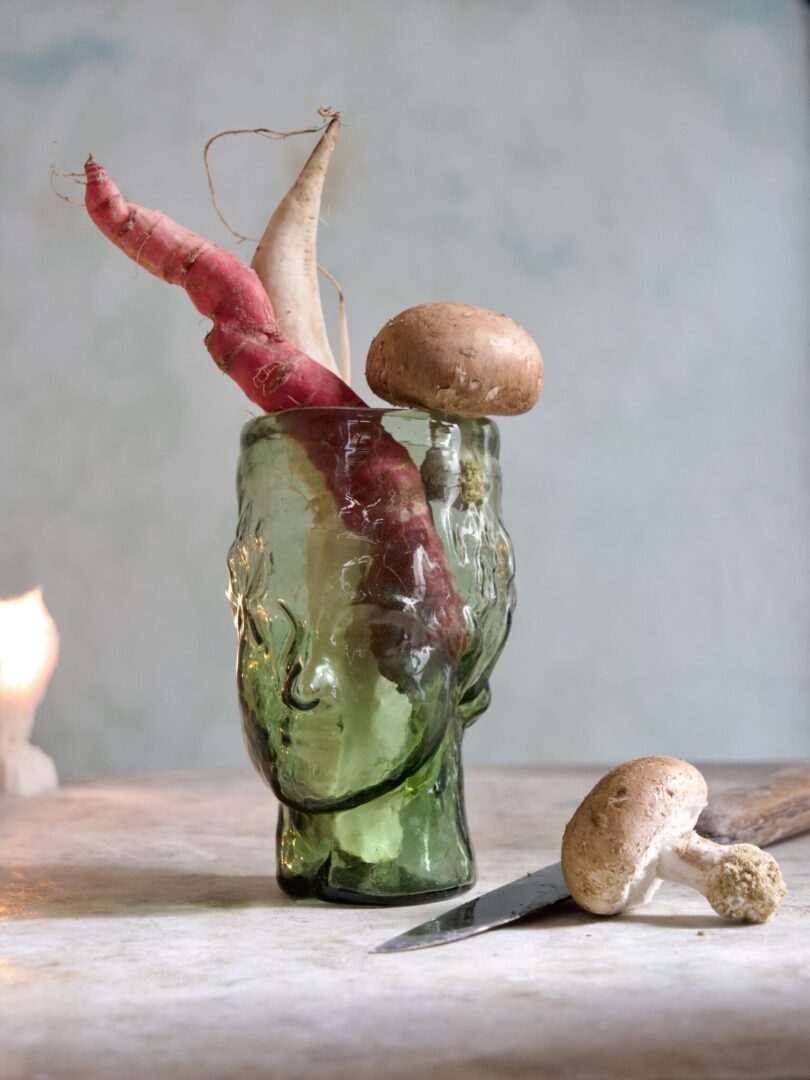 la-soufflerie-roma-vase-vert-fume-mouth-blown-recycled-glass
