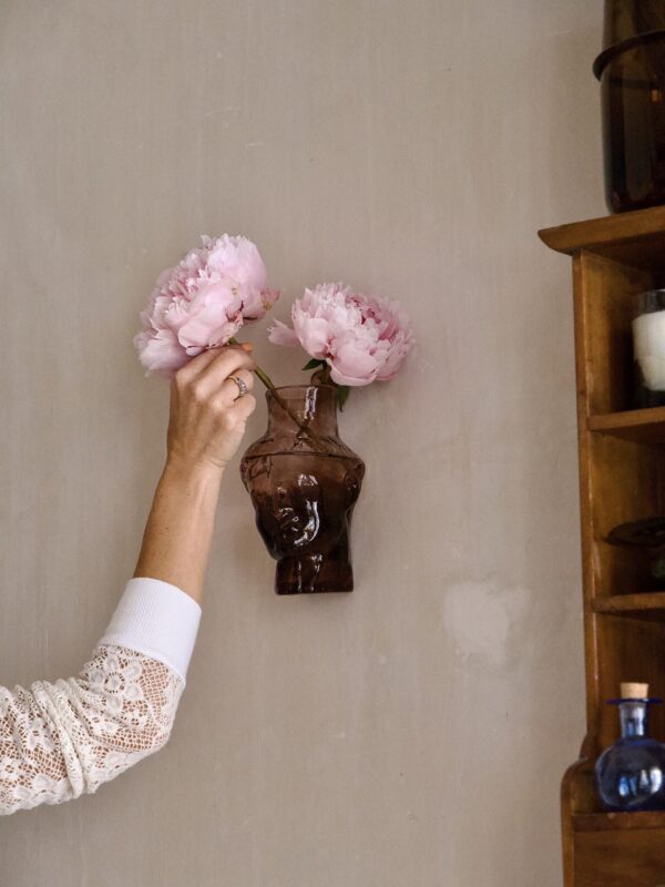 la-soufflerie-simon-wall-mounted-vase-framboise-mouth-blown-recycled-glass
