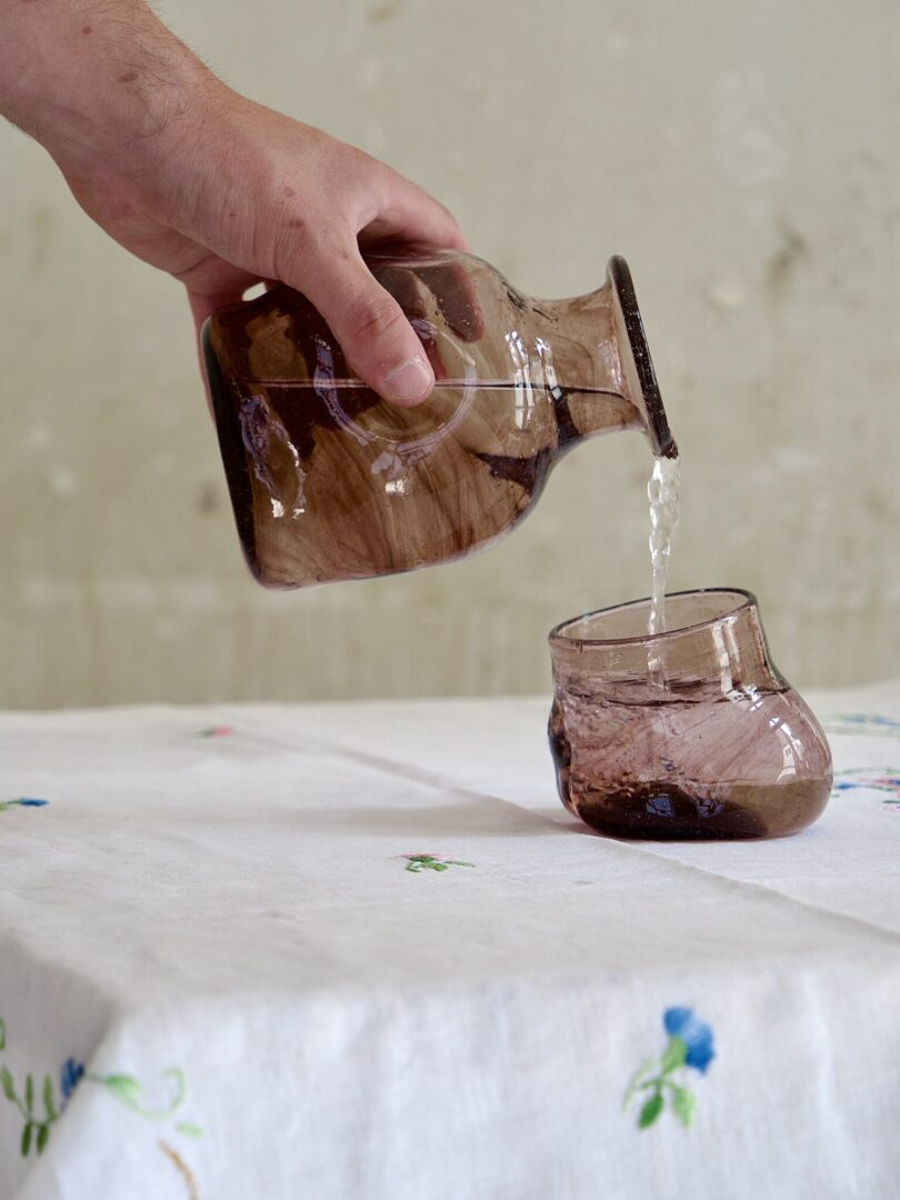 la-soufflerie-rock-glass-framboise-drinkware-tumbler-water-glass-mouth-blown-recycled-glass