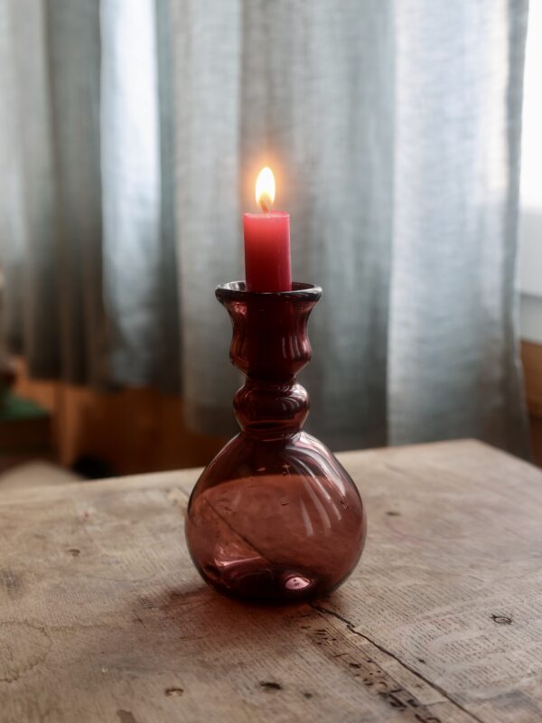 laveno-montebello-framboise-bud-vase-candle-holder-mouth-blown-recycled-glass