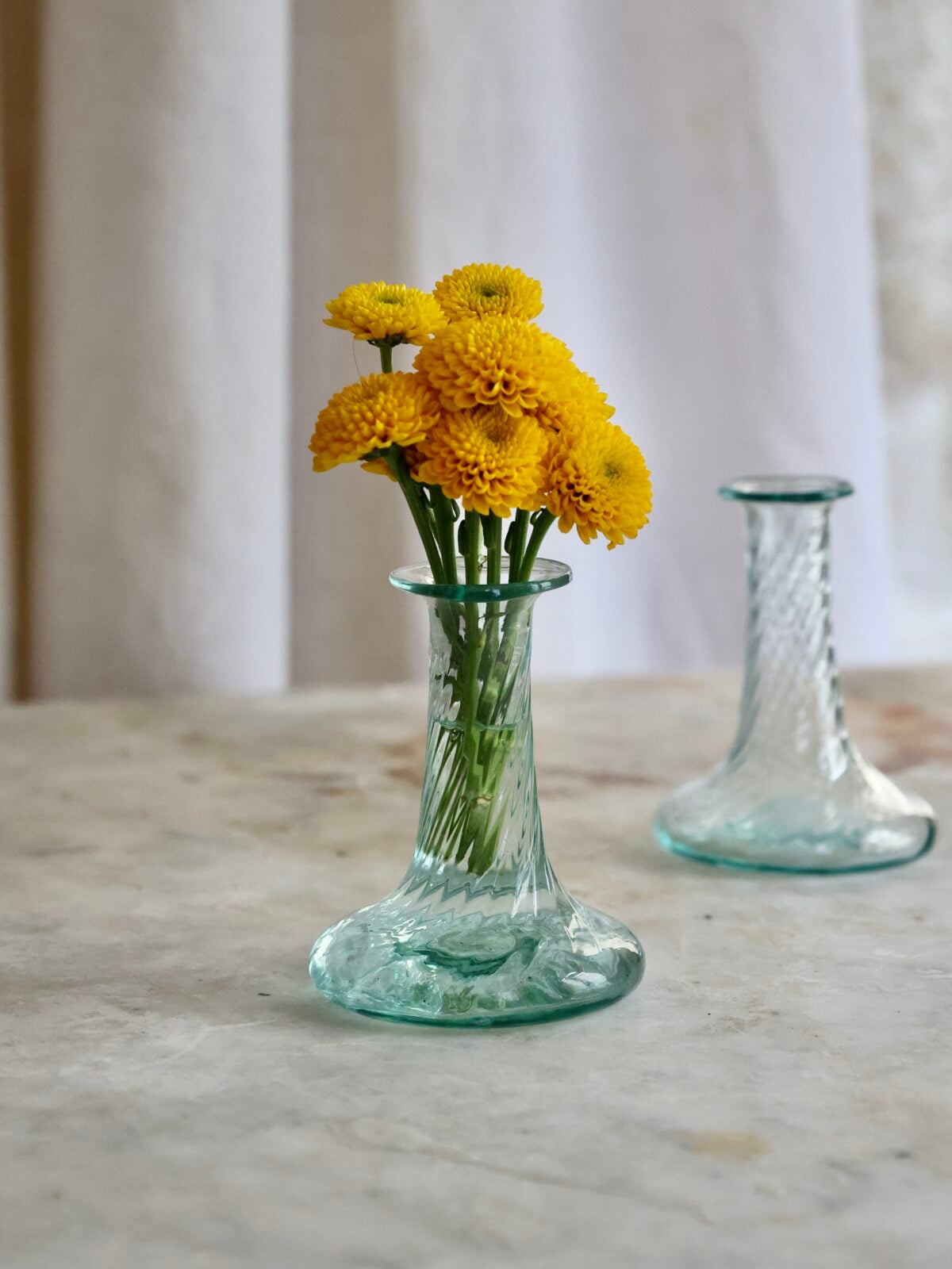 lustre-populaire-porte-bougies-bouche-soufflée-verre-recyclé