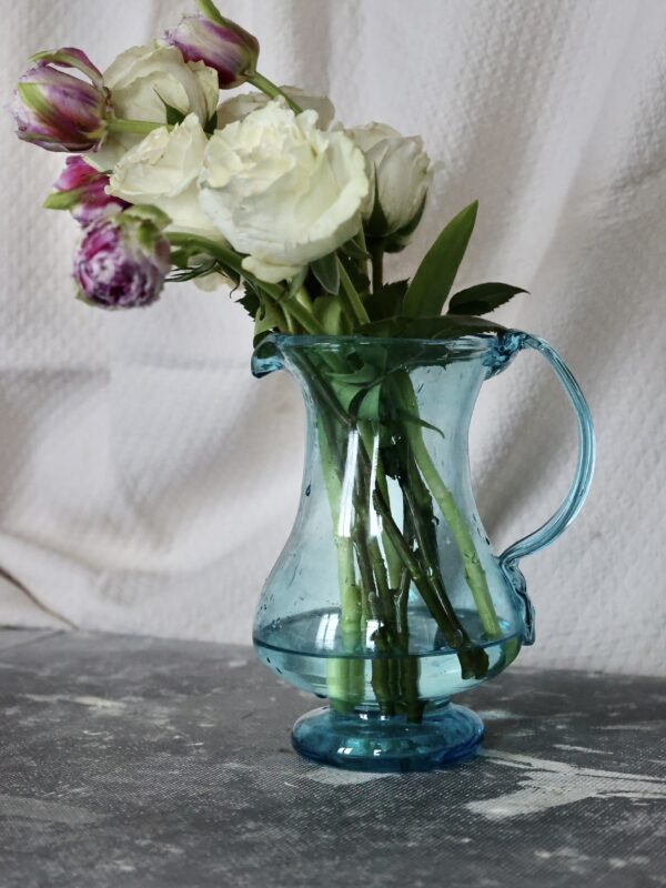 broc-turquoise-drinkware-carafes-pitchers-decanters-mouth-blown-recycled-glass