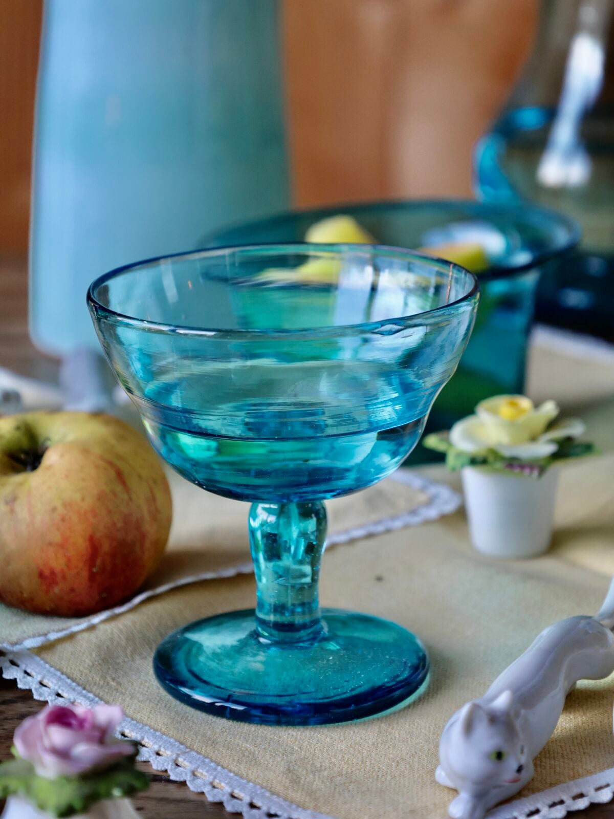 coppa-turquoise-drinkware-stem-glass-mouth-blown-recycled-glass