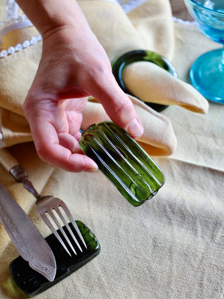 linea-cutlery-holder-big-vert-fumé-recycled-glass