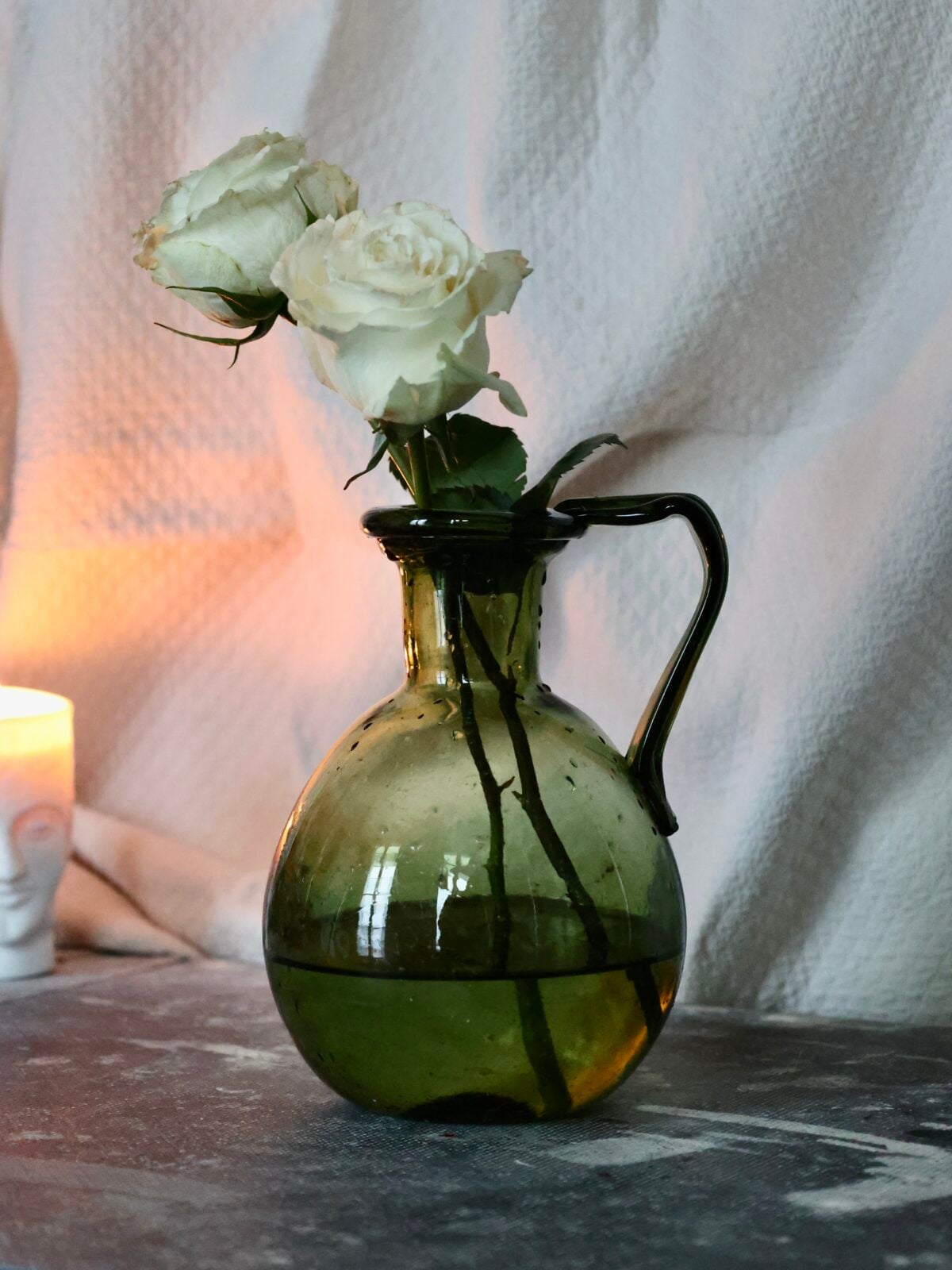 osiris-vert-fumé-vase-carafe-mouth-blown-recycled-glass