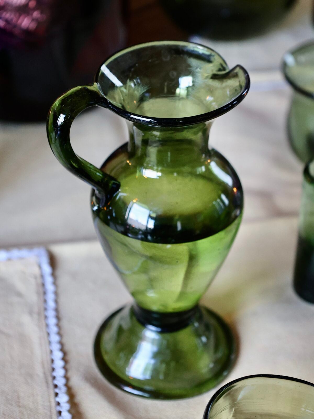 vinum-vert-fumé-drinkware-carafe-decanter-pitcher-mouth-blown-recycled-glass