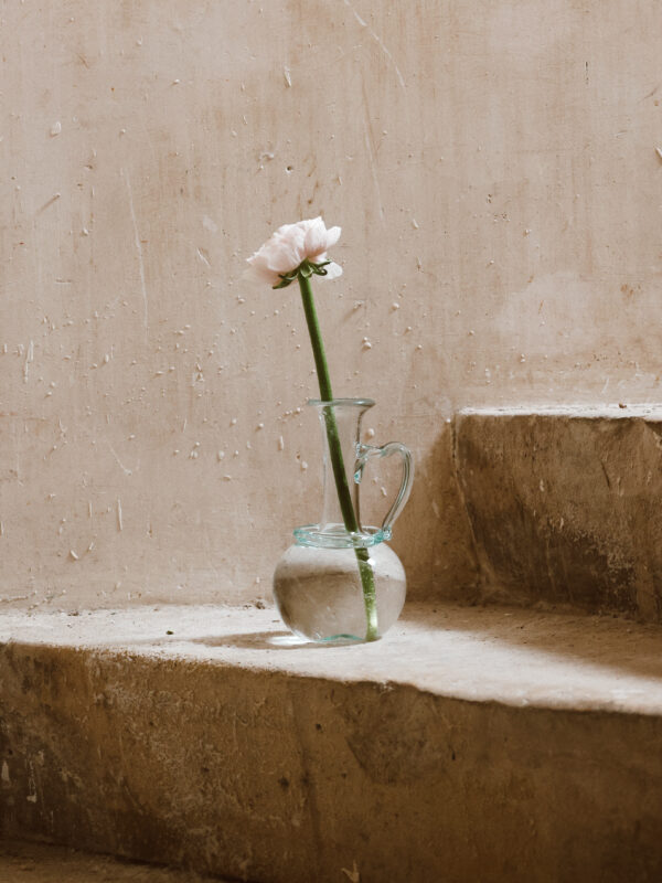 Handmade glass carafe