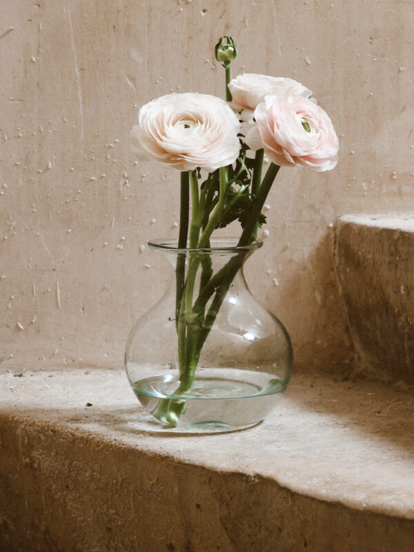 Recycled glass vase
