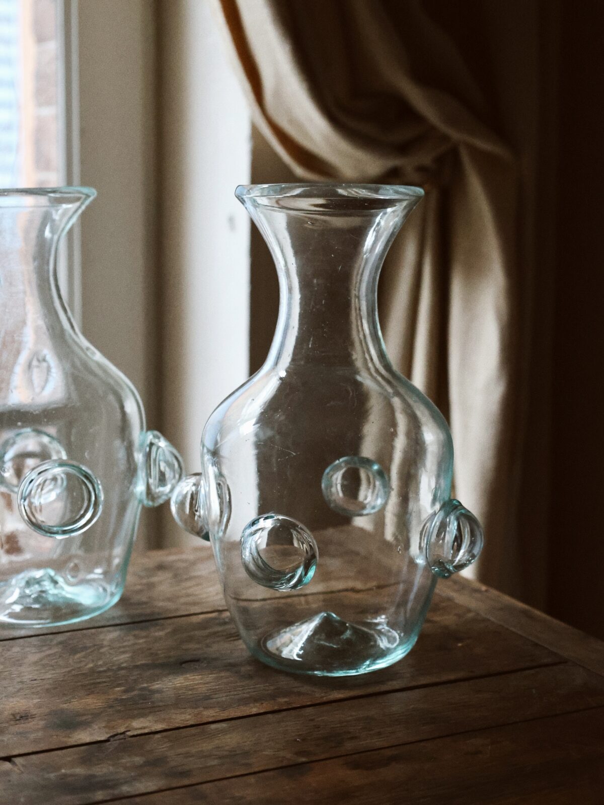 Recycled glass carafe