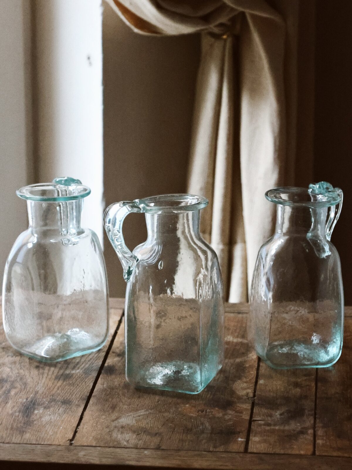 Handmade small carafe with handle