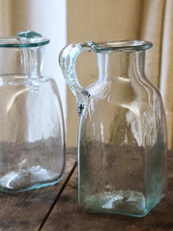 Handmade small carafe with handle