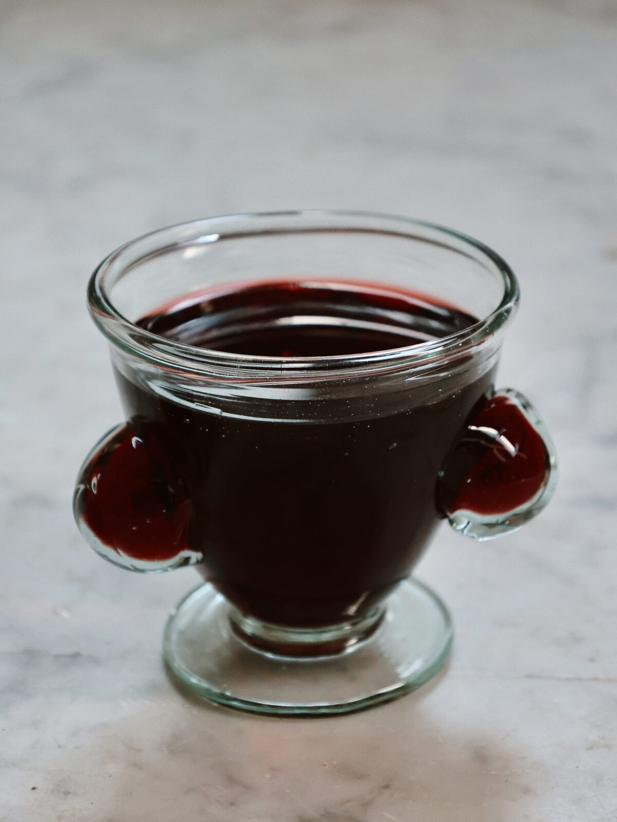 Drinking glass made by hand