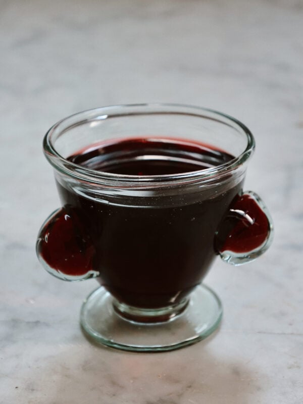 Drinking glass made by hand