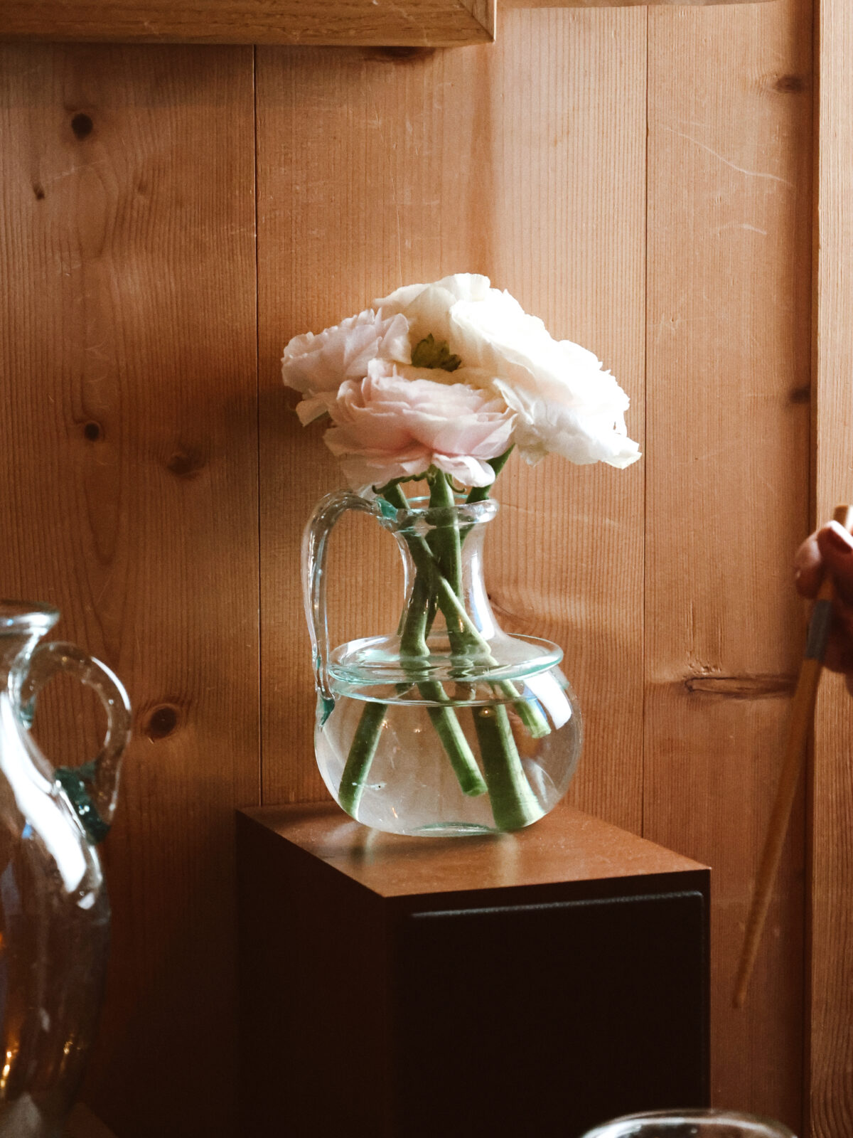 Handmade glass carafe