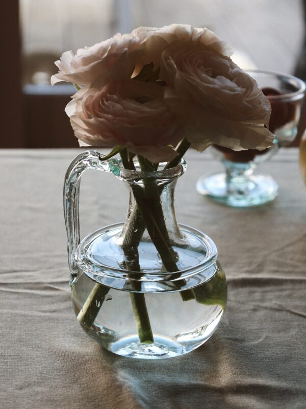 Handmade glass carafe