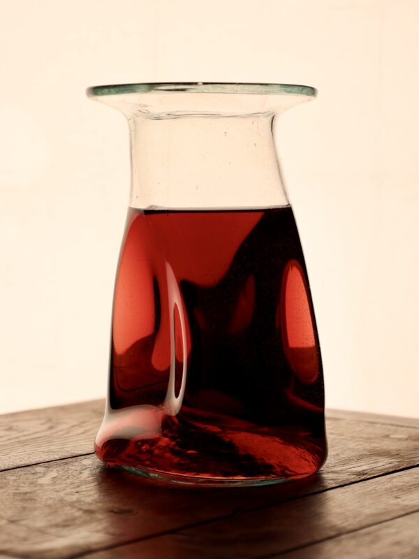 Handmade carafe using recycled glass