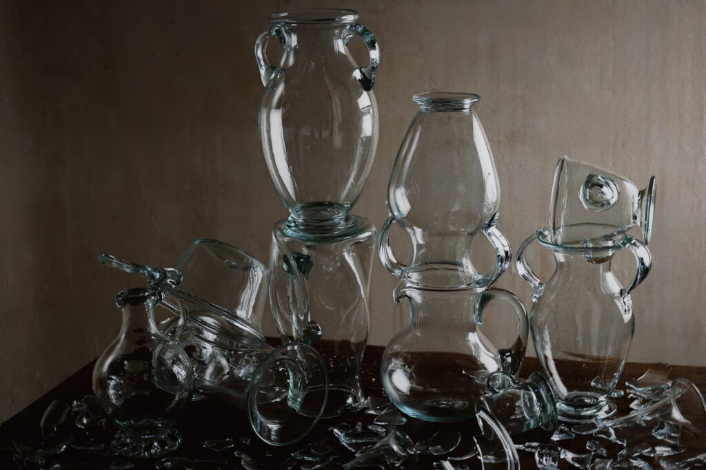 Handmade recycled glass