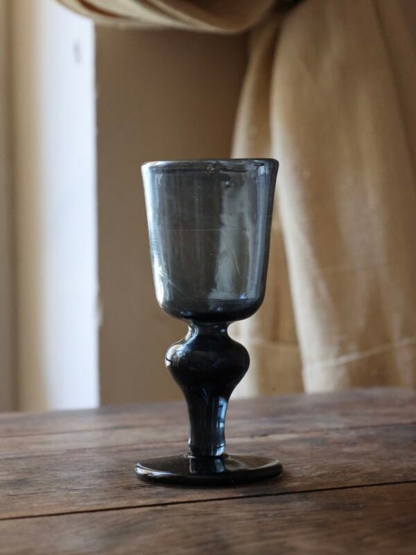 White Wine Glass Smoky Blue